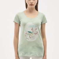 ORGANICATION T-Shirt aus Bio-Baumwolle mit Vogel-Print