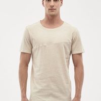 ORGANICATION T-Shirt aus Leinen Bio-Baumwolle Mix mit asymmetrischem Schnitt