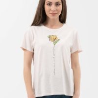ORGANICATION T-Shirt aus Bio-Baumwolle mit Blume-Print