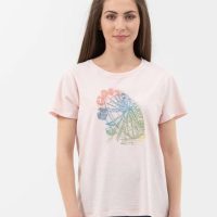 ORGANICATION T-Shirt aus Bio-Baumwolle mit Riesenrad-Print
