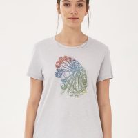 ORGANICATION T-Shirt aus Bio-Baumwolle mit Riesenrad-Print