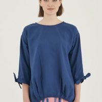 ORGANICATION Bluse aus TENCEL Lyocell mit Knotendetail