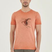 ORGANICATION Garment Dyed T-Shirt aus Bio-Baumwolle mit Print