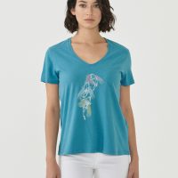 ORGANICATION T-Shirt aus Bio-Baumwolle mit Fisch-Print