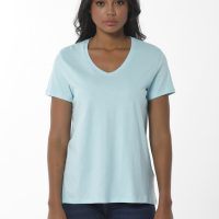 ORGANICATION Damen Basic T-Shirt aus Bio-Baumwolle mit V-Ausschnitt