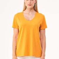 ORGANICATION Damen Basic T-Shirt aus Bio-Baumwolle mit V-Ausschnitt