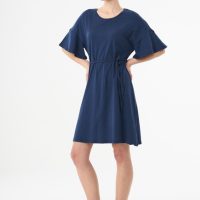 ORGANICATION Jerseykleid aus Bio-Baumwolle und Leinen