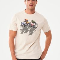 ORGANICATION T-Shirt aus Bio-Baumwolle mit Fahrrad-Print