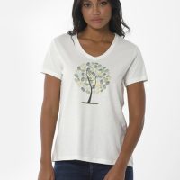 ORGANICATION T-Shirt aus Bio-Baumwolle mit Baum-Print