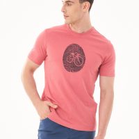 ORGANICATION T-Shirt aus Bio-Baumwolle mit Fahrrad-Print