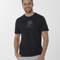 ORGANICATION T-Shirt aus Bio-Baumwolle mit Fahrrad-Print