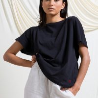 Rifò – Circular Fashion Made in Italy Recyceltes T-Shirt für Frauen aus Baumwolle Loulou