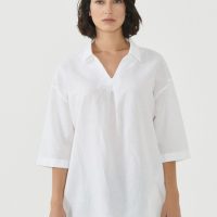 ORGANICATION Bluse aus Leinen und Bio-Baumwolle