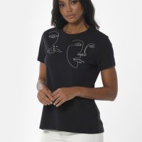 ORGANICATION T-Shirt aus Bio-Baumwolle mit Stickerei