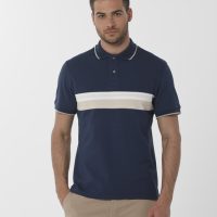 ORGANICATION Poloshirt aus Bio-Baumwolle mit kontrast Streifen