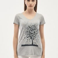 ORGANICATION T-Shirt aus Bio-Baumwolle mit Baum-Print
