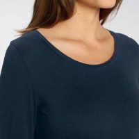 YTWOO Damen Langarm T-Shirt, Longsleeve aus 100% Baumwolle (Bio)