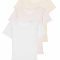 YTWOO 3er Pack Basic T-Shirt Damen dreifarbig sortiert, Bio-Baumwolle