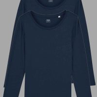 YTWOO 2er Pack Damen Langarm T-Shirt, Longsleeve, Mehrfachpack