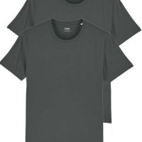 YTWOO 2er Pack Basic Bio T-Shirts für Damen/Herren, viele Farbkombinationen