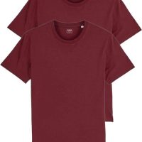 YTWOO 2er Pack Basic Bio T-Shirts für Damen/Herren, viele Farbkombinationen