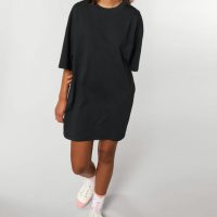 YTWOO Weites Damen T-Shirt Kleid aus leichter Bio Baumwolle