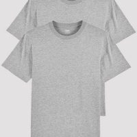 YTWOO 2er Pack Herren schweres Bio T-Shirt Männer, Premium Basic Shirt.