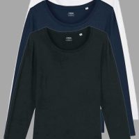 YTWOO 3er Pack Damen Langarm T-Shirt, Longsleeve, Mehrfachpack