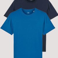 YTWOO 2er Pack Herren schweres Bio T-Shirt Männer, Premium Basic Shirt.