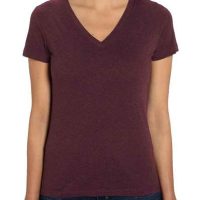 YTWOO Damen Bio T-Shirt mit V Ausschnitt. Basic V Neck Shirt Baumwolle (Bio)