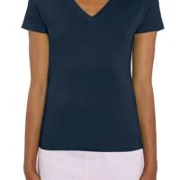 YTWOO Damen Bio T-Shirt mit V Ausschnitt. Basic V Neck Shirt Baumwolle (Bio)