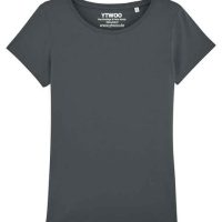 YTWOO Damen Basic T-Shirt aus 100% Baumwolle (Bio)