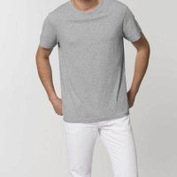 YTWOO Sehr leichtes Basic T-Shirt Herren aus  Bio-Baumwolle mit Slub Optik