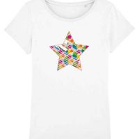 YTWOO Damen T-Shirt mit Stern in verschiedenen Varianten, Stern Shirt