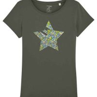 YTWOO Damen T-Shirt mit Stern in verschiedenen Varianten, Stern Shirt