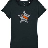 YTWOO Damen T-Shirt mit Stern in verschiedenen Varianten, Stern Shirt