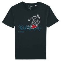 YTWOO Herren T-Shirt mit Wellenreiter, Surfer Bio Shirt