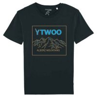 YTWOO Herren Bio Shirt mit Alborz Mountains, Gebirgslandschaft als Motiv.