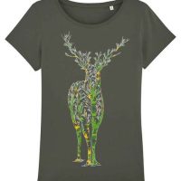 YTWOO T-Shirt Hirsch mit Muster