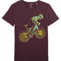 YTWOO Bio T-Shirt mit Rennrad, Bio Shirt mit Rennradfahrer, Bike Shirt,