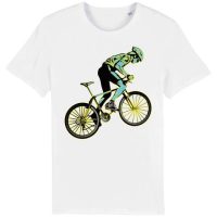 YTWOO Bio T-Shirt mit Rennrad, Bio Shirt mit Rennradfahrer, Bike Shirt,