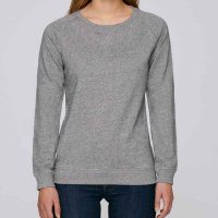 YTWOO Sweatshirt Basic Damen, Sweater, Pullover, Bio-Baumwolle