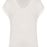 YTWOO Oversized Damen T-Shirt aus Bio-Baumwolle, V-Ausschnitt