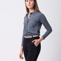 Alma & Lovis Bluse im Polodesign aus Bio-Baumwolle | Jersey Blouse