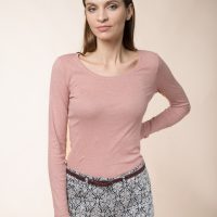 Alma & Lovis Ringel-Jerseyshirt aus Bio-Baumwolle | Melange Shirt