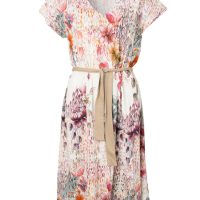Alma & Lovis Kurzarmkleid mit Blumenprint aus Bio-Baumwolle | Art-Flower Dress