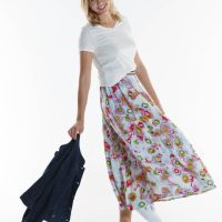 Alma & Lovis Maxi Rock mit Blütenprint auf EcoVero | Flower Skirt