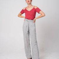 Alma & Lovis Linen Stripe Pants – Sommer Leinen Streifen Hose