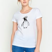 GREENBOMB Animal Penguine Cap Loves – T-Shirt für Damen