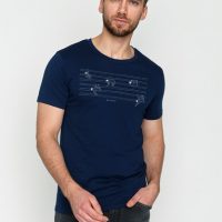 GREENBOMB Animal Sloth Stripes Guide – T-Shirt für Herren